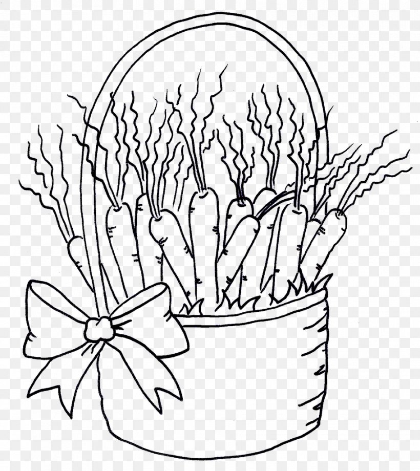 Drawing Floral Design Basket Carrot Sketch, PNG, 912x1024px, Drawing, Artwork, Basket, Black And White, Branch Download Free