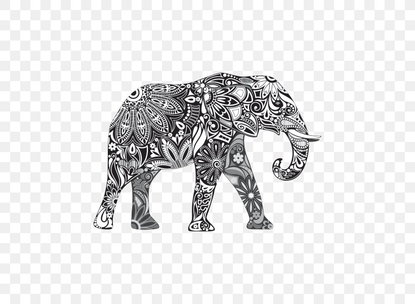 Indian Elephant, PNG, 600x600px, Elephant, African Elephant, Animal Figure, Blackandwhite, Indian Elephant Download Free