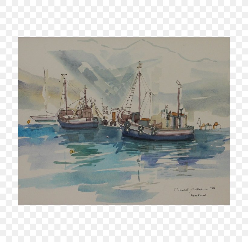 Fishing Trawler Watercolor Painting, PNG, 800x800px, Fishing Trawler, Boat, Calm, Channel, Channel M Download Free