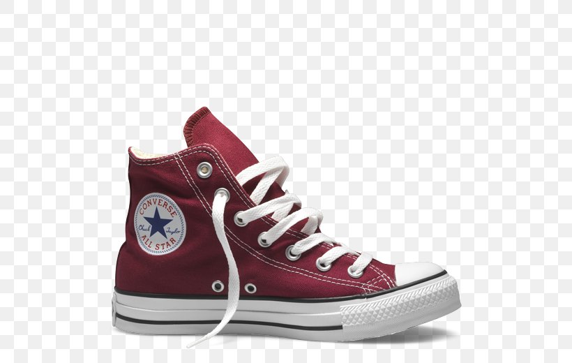 High-top Converse Chuck Taylor All-Stars Sneakers Maroon, PNG, 520x520px, Hightop, Boot, Brand, Burgundy, Chuck Taylor Download Free