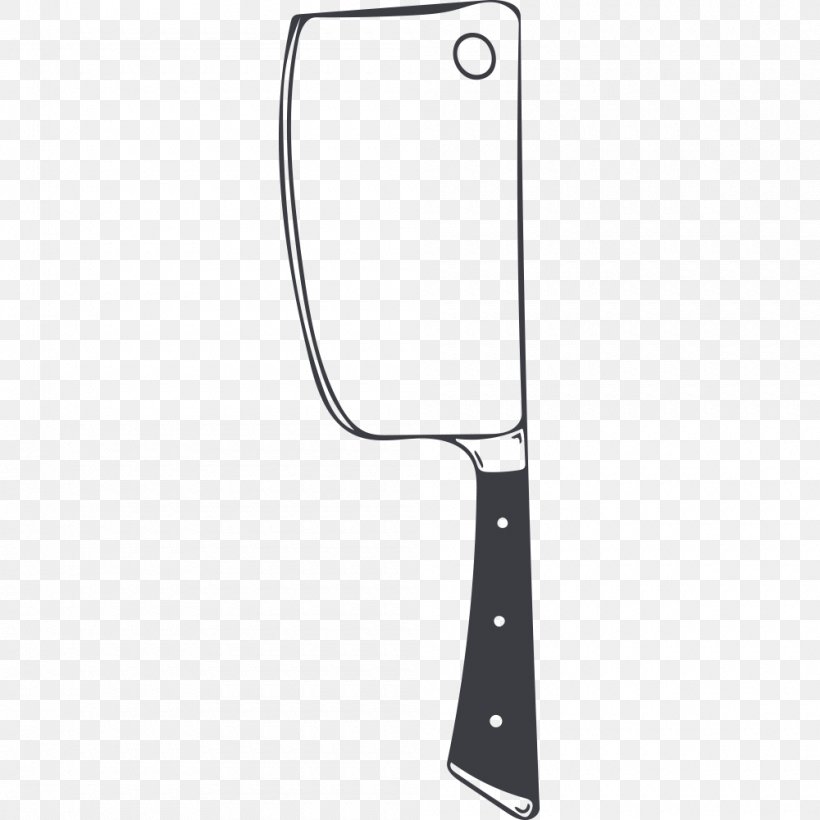 Kitchen Knife Chefs Knife, PNG, 1000x1000px, Knife, Area, Black And White, Chefs Knife, Fork Download Free
