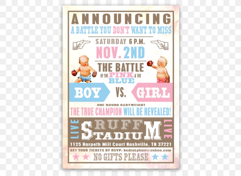 Gender Reveal Boxing Baby Shower Party Wedding Invitation, PNG, 600x600px, Gender Reveal, Area, Baby Shower, Birthday, Boxing Download Free