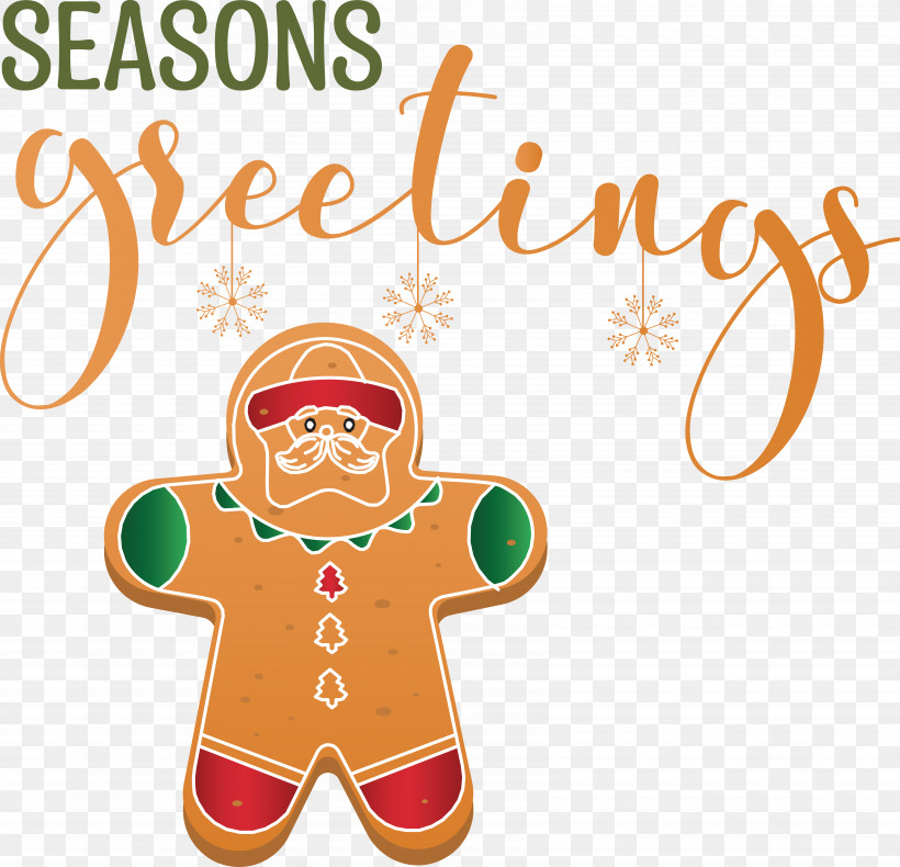 Seasons Greetings, PNG, 6760x6513px, Seasons Greetings, Gingerbread, Merry Christmas Download Free