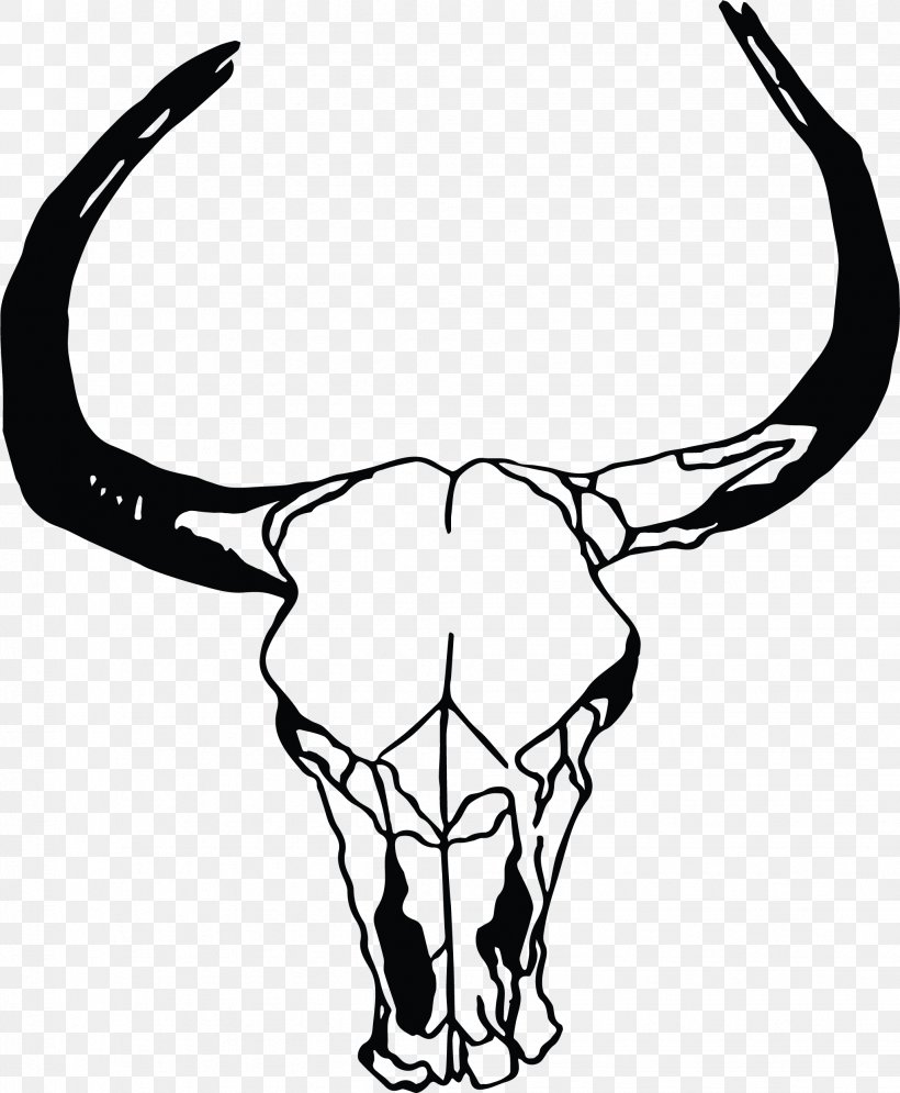Cattle Clip Art Horse Mammal Line Art, PNG, 2043x2480px, Cattle, Antler, Artwork, Black, Black And White Download Free
