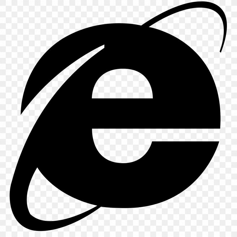 Internet Explorer Web Browser, PNG, 1600x1600px, Internet Explorer, Area, Black And White, Brand, File Explorer Download Free