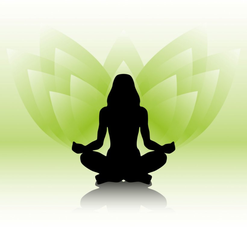 Woman Silhouette Practising Yoga In Lotus Pose Free Vector And Graphic  53987075.