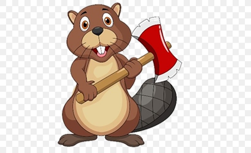 Beaver Cartoon Clip Art, PNG, 500x500px, Beaver, Bear, Carnivoran, Cartoon, Chipmunk Download Free