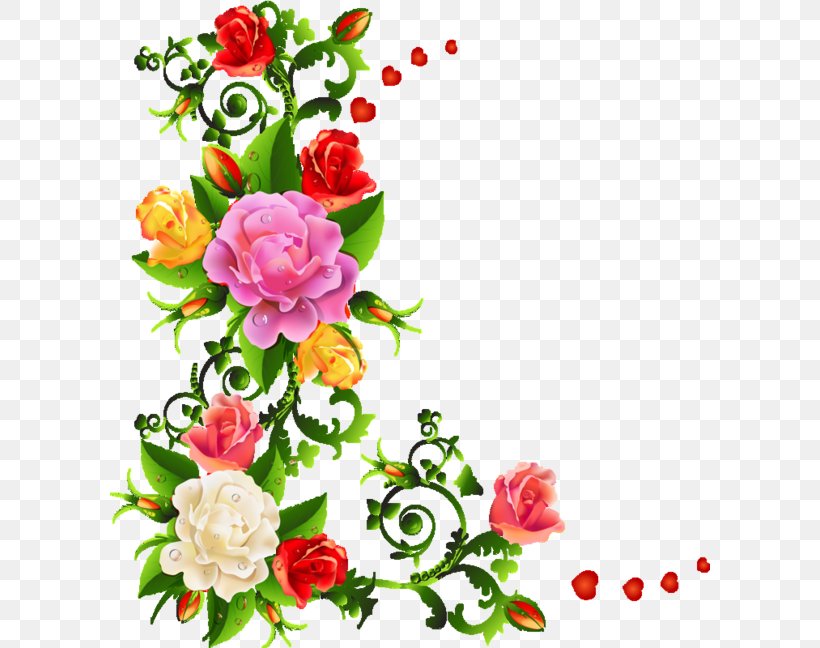 Border Flowers Floral Design Clip Art, PNG, 600x648px, Border Flowers, Artificial Flower, Autocad Dxf, Cut Flowers, Floral Design Download Free