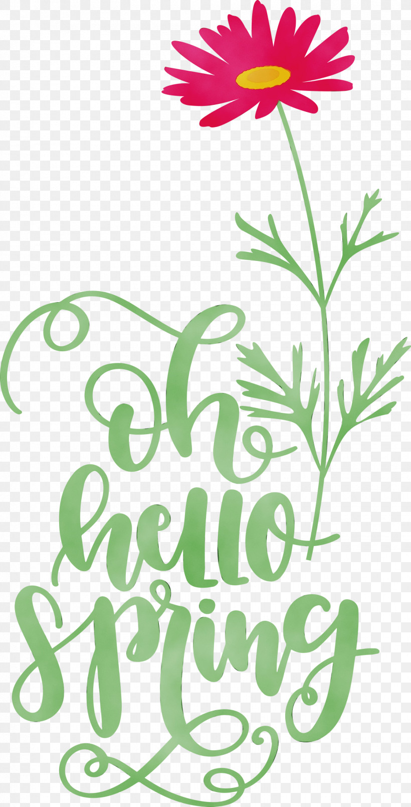 Calligraphy Watercolor Painting Logo Text, PNG, 1529x3000px, Hello Spring, Calligraphy, Logo, Paint, Painting Download Free