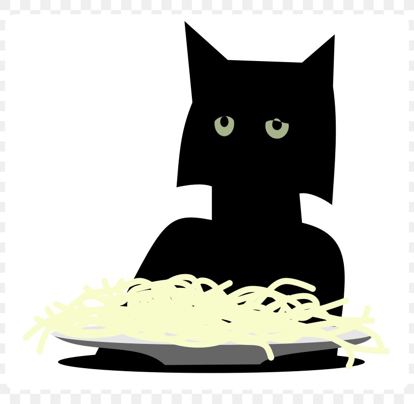 Spaghetti With Meatballs Pasta Italian Cuisine, PNG, 800x800px, Spaghetti With Meatballs, Black, Black And White, Black Cat, Carnivoran Download Free
