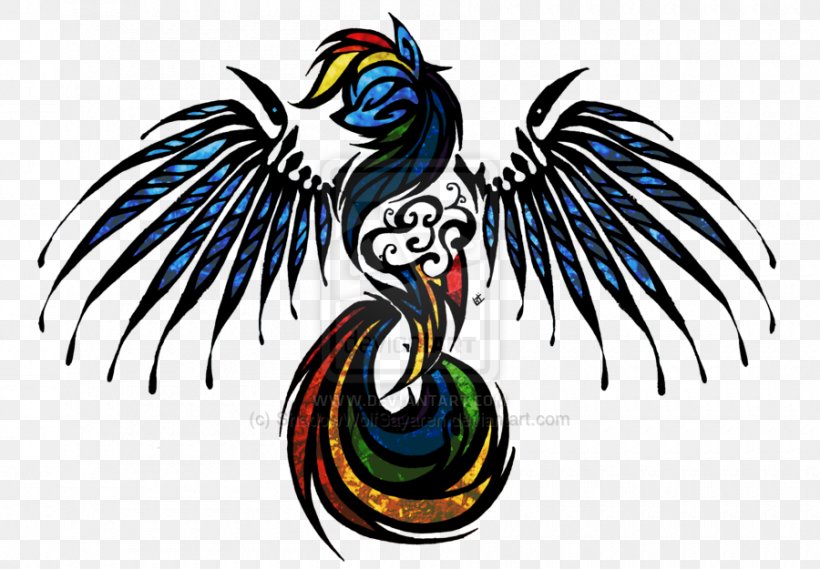 Rainbow Dash Applejack Pony Rarity Tattoo, PNG, 900x625px, Rainbow Dash, Applejack, Beak, Bird, Chicken Download Free