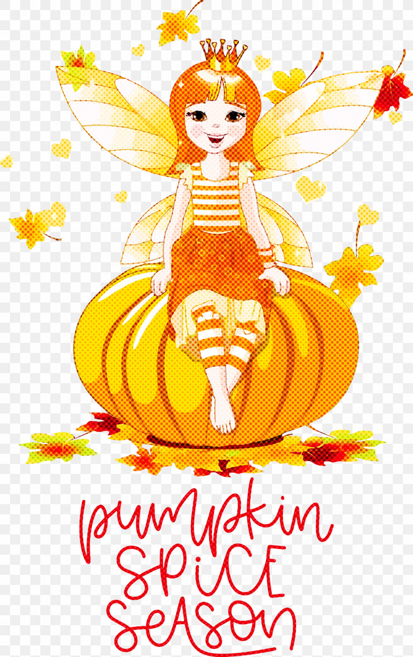 Autumn Pumpkin Spice Season Pumpkin, PNG, 1887x3000px, Autumn, Cartoon, Drawing, Fairy, Featurepics Download Free