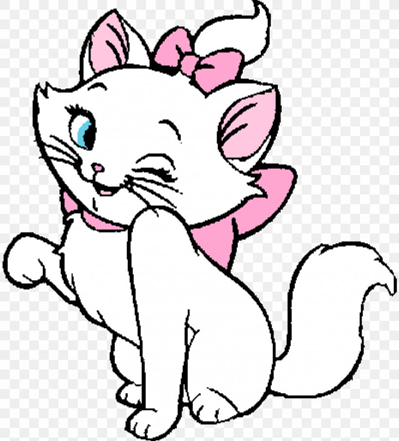 Cat Marie Kitten Coloring Book Drawing, PNG, 1446x1600px, Watercolor, Cartoon, Flower, Frame, Heart Download Free