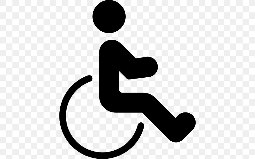 Disabled Person, PNG, 512x512px, Disability, Area, Black And White, Pictogram, Symbol Download Free