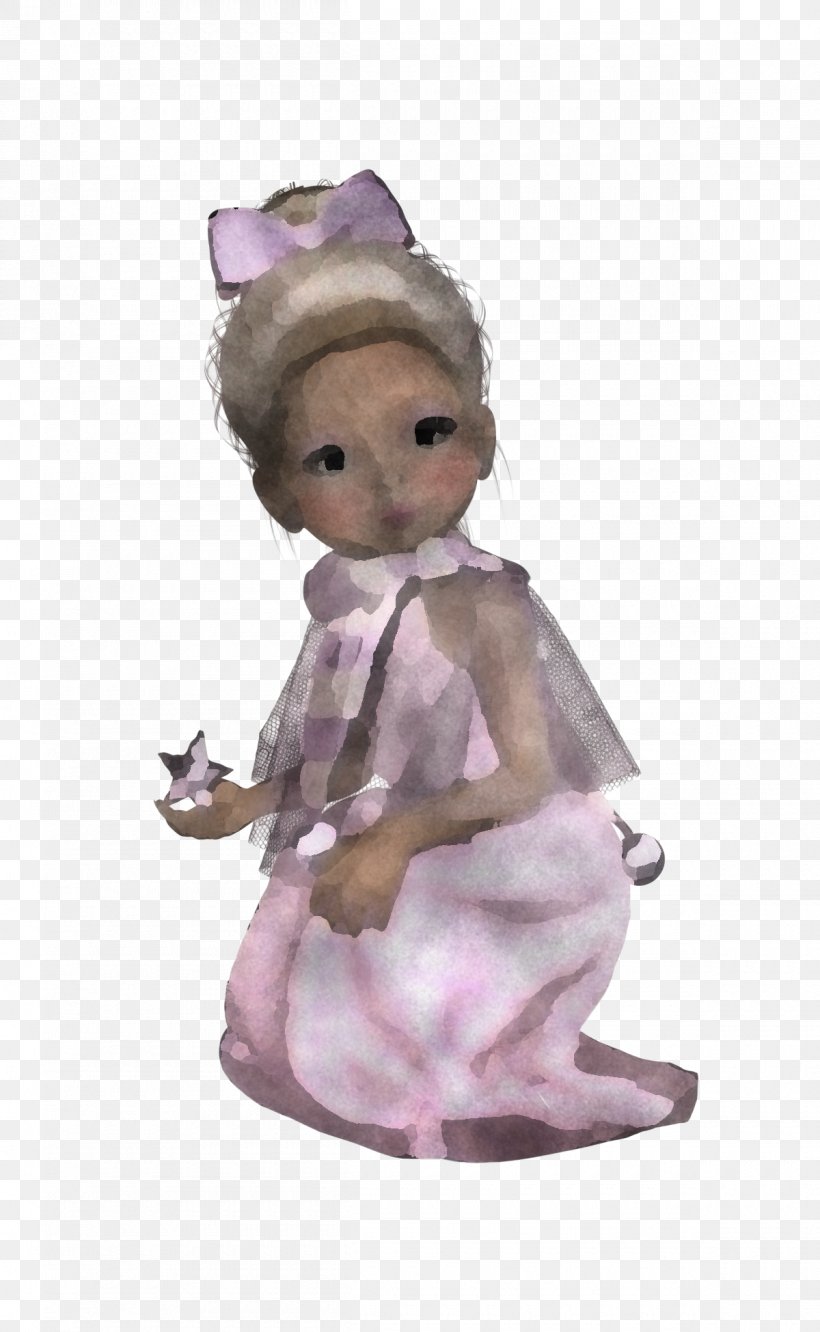 Figurine Toy Pink Lilac Doll, PNG, 1200x1950px, Figurine, Angel, Doll, Lilac, Pink Download Free