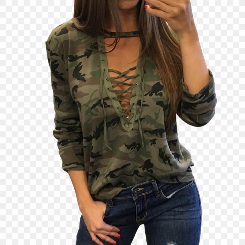 T-shirt Top Blouse Neckline, PNG, 1050x1050px, Tshirt, Blouse, Camouflage, Clothing, Collar Download Free