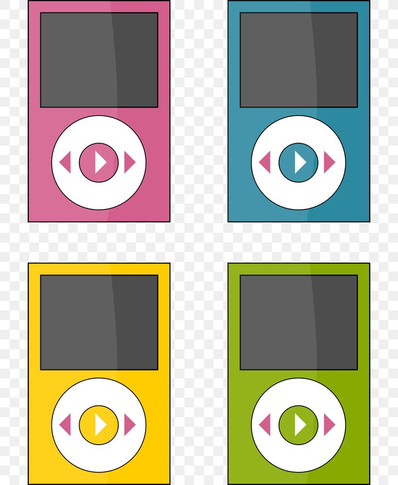 IPod Touch IPod Shuffle IPod Nano Media Player Clip Art, PNG, 706x1000px, Watercolor, Cartoon, Flower, Frame, Heart Download Free