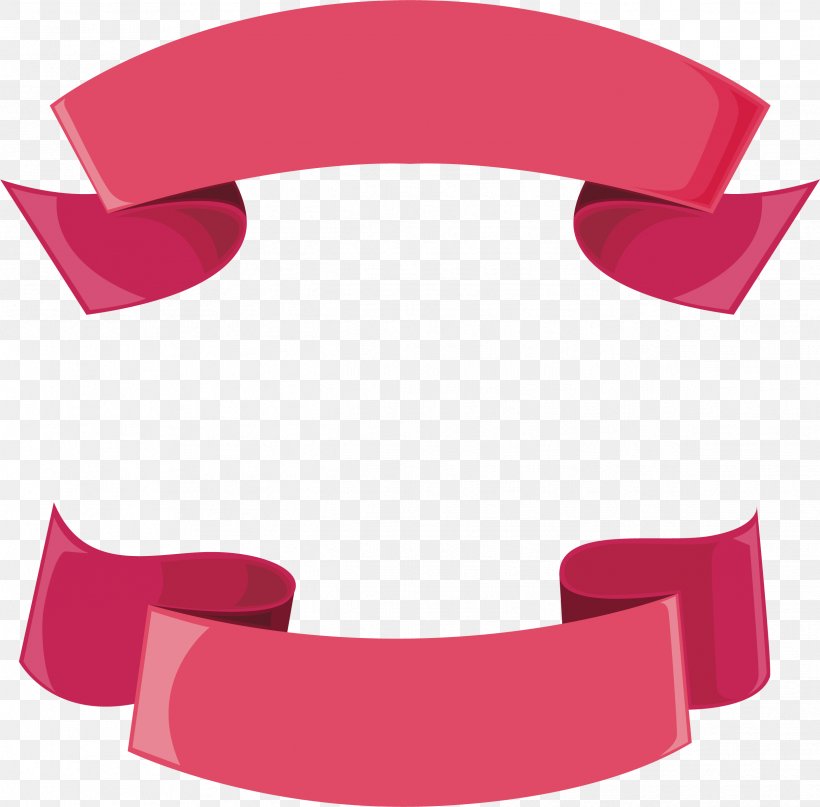 Pink Ribbon Header Box, PNG, 2487x2450px, Ribbon, Clip Art, Color, Magenta, Pattern Download Free