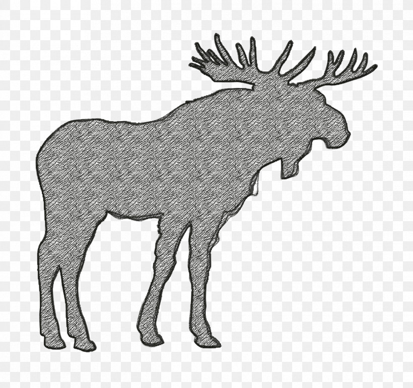 Moose Icon Animals Icon Moose Shape Icon, PNG, 1244x1172px, Animals Icon, Animal Kingdom Icon, Antler, Black, Elk Download Free