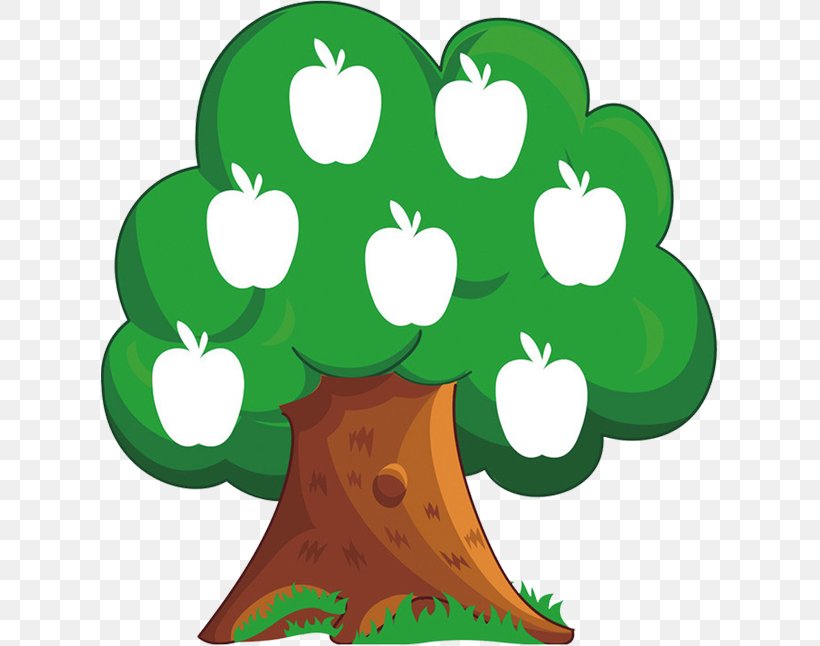 Cartoon Tree Apple Drawing, PNG, 617x646px, Cartoon, Apple, Drawing, Fictional Character, Flower Download Free