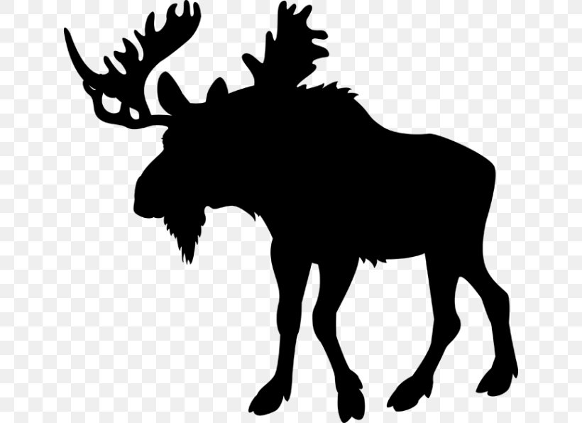 Clip Art Moose Deer Illustration Vector Graphics, PNG, 640x596px, Moose, Antler, Art, Blackandwhite, Deer Download Free
