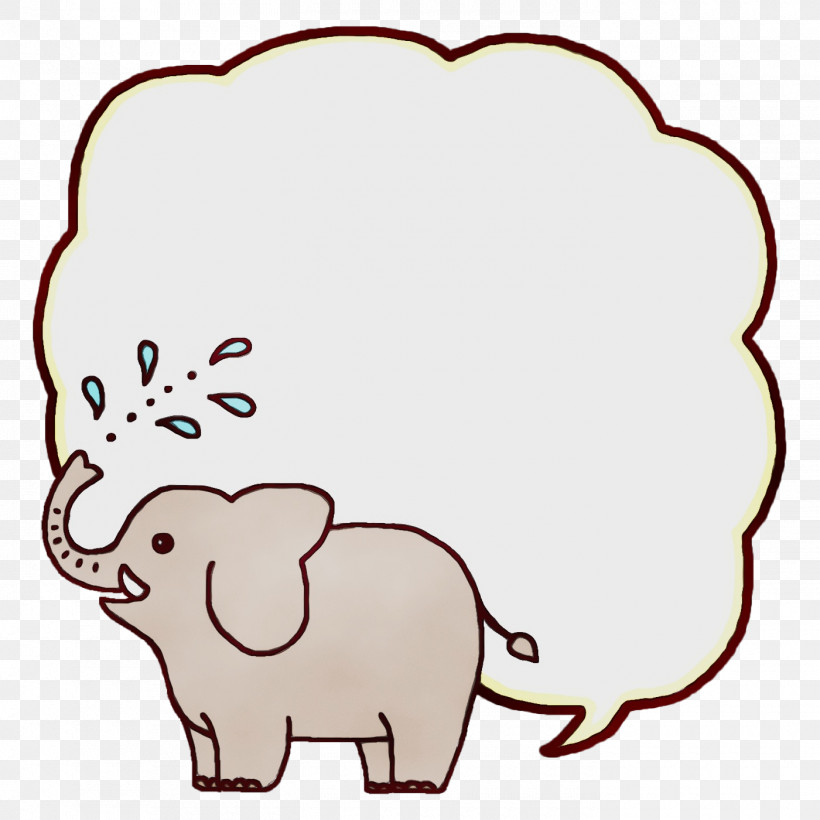 Indian Elephant, PNG, 1400x1400px, Animal Frame, Blog, Cartoon Frame, Drawing, Elephant Download Free
