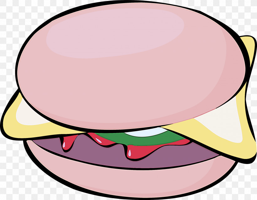 Pink Cheek Headgear Cheeseburger Hat, PNG, 2400x1872px, Pink, Cheek, Cheeseburger, Hat, Headgear Download Free
