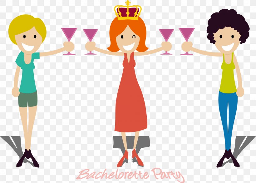 Bachelorette Party Bachelor Party Illustration, PNG, 2170x1552px, Watercolor, Cartoon, Flower, Frame, Heart Download Free