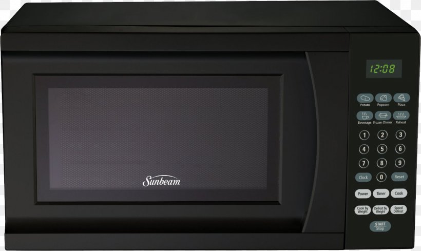 Microwave Oven Sunbeam Products Countertop Home Appliance, PNG, 1302x777px, Microwave Ovens, Cooking, Countertop, Cubic Foot, Electronics Download Free