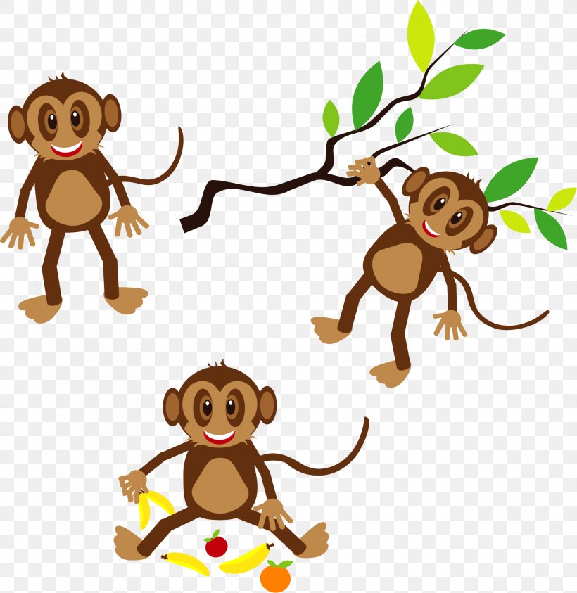 Monkey Clip Art, PNG, 2068x2128px, Monkey, Animal Figure, Animated Cartoon, Branch, Carnivoran Download Free