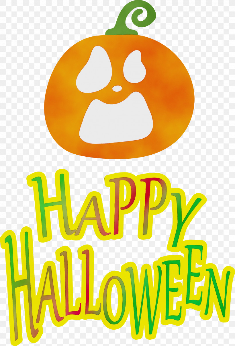 Logo Smiley Cartoon Smile Happiness, PNG, 2039x3000px, Happy Halloween, Cartoon, Fruit, Happiness, Logo Download Free