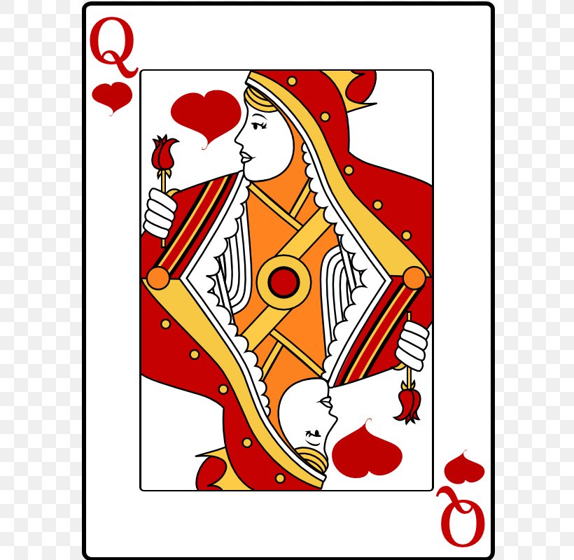 Queen Of Hearts Playing Card Clip Art, PNG, 800x800px, Queen Of Hearts, Ace, Area, Art, Card Game Download Free