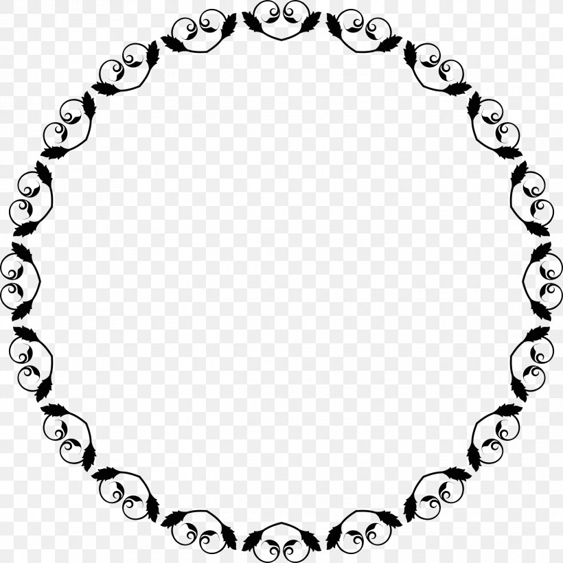 Picture Frames Clip Art, PNG, 2336x2336px, Picture Frames, Area, Black, Black And White, Body Jewelry Download Free