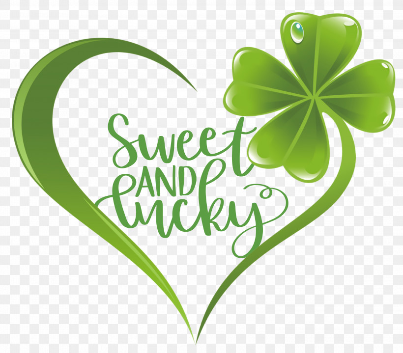 Sweet And Lucky St Patricks Day, PNG, 3000x2632px, St Patricks Day, Chemical Symbol, Chemistry, Flower, Green Download Free