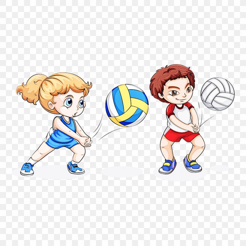 Cartoon Playing Sports Gesture Ball, PNG, 1100x1100px, Cartoon, Ball, Gesture, Playing Sports Download Free