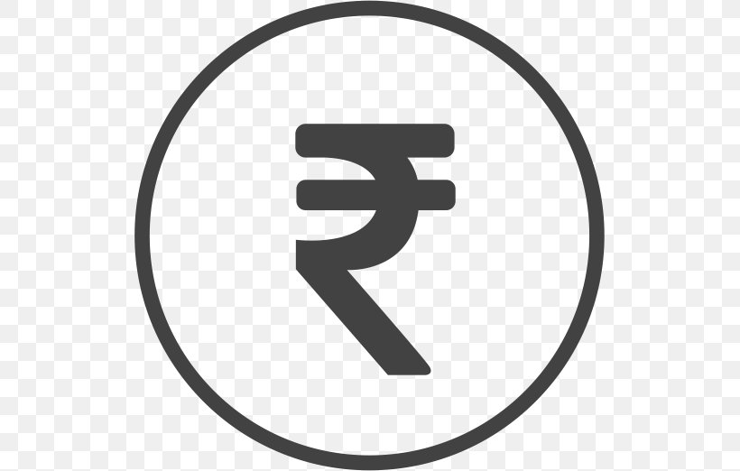 Indian Rupee Sign Money, PNG, 521x522px, India, Area, Bank, Black And White, Brand Download Free