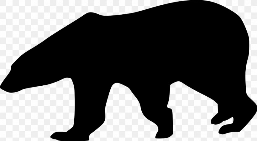 Polar Bear Canidae Clip Art, PNG, 980x540px, Polar Bear, Bear, Bears, Black, Black And White Download Free