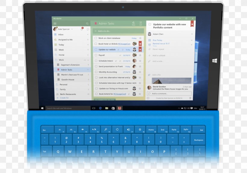 Windows 10 Wunderlist Microsoft, PNG, 1200x840px, Windows 10, Action Item, Computer, Computer Monitor, Computer Monitors Download Free