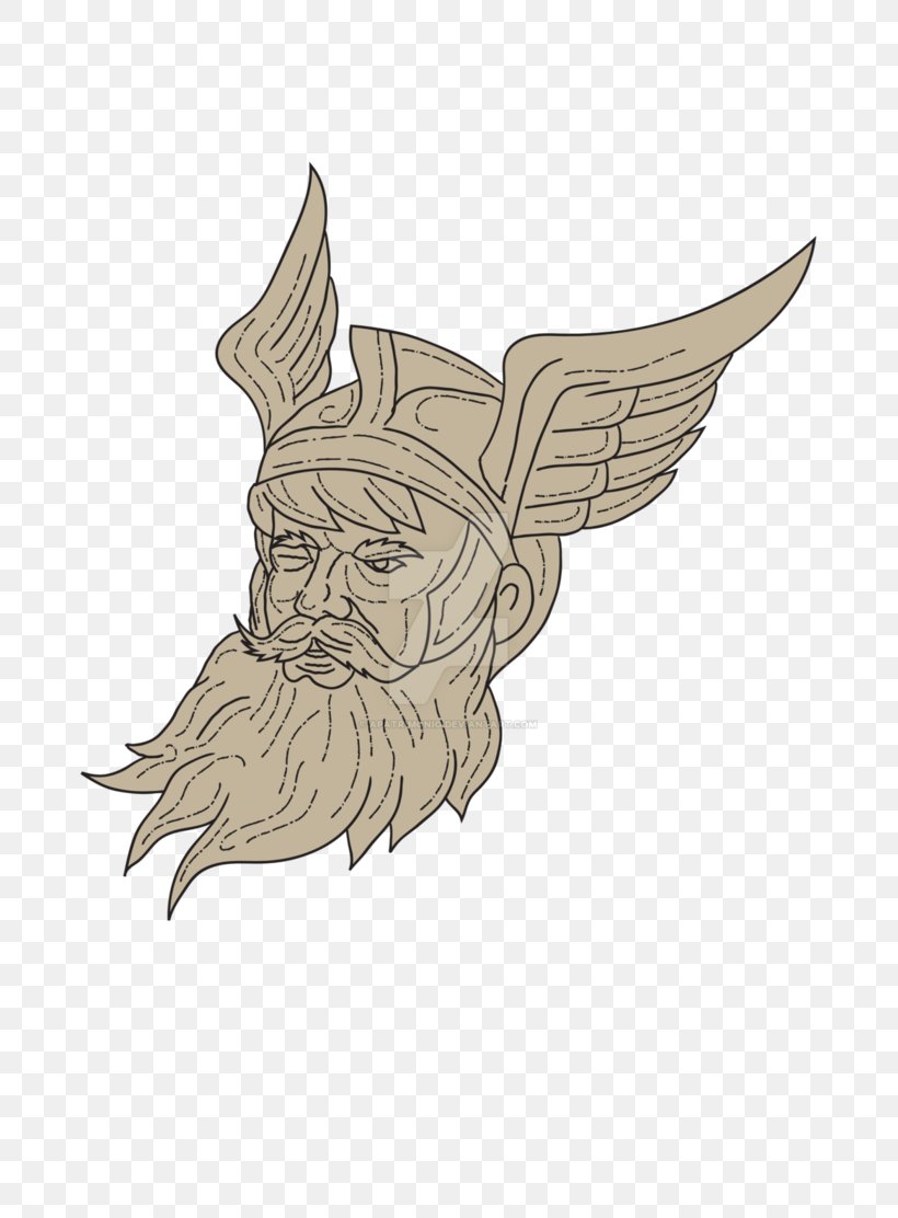 Odin Asgard Norse Mythology Drawing, PNG, 719x1112px, Odin, Art, Asgard, Beak, Bird Download Free