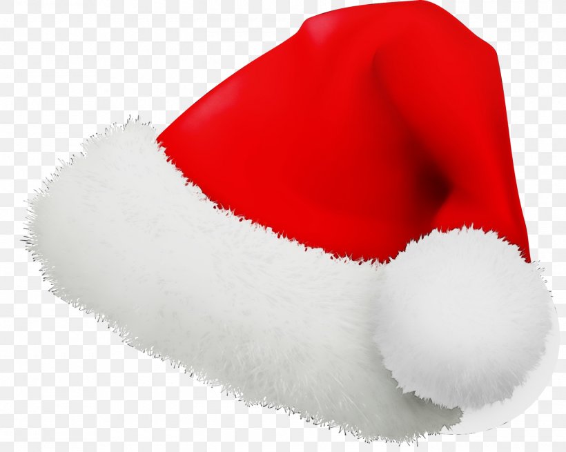 Santa Claus, PNG, 1500x1199px, Watercolor, Costume Accessory, Fur, Paint, Red Download Free
