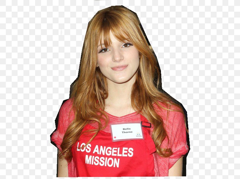 Bella Thorne Bangs Hair Coloring Blond Hairstyle, PNG, 500x613px, Watercolor, Cartoon, Flower, Frame, Heart Download Free