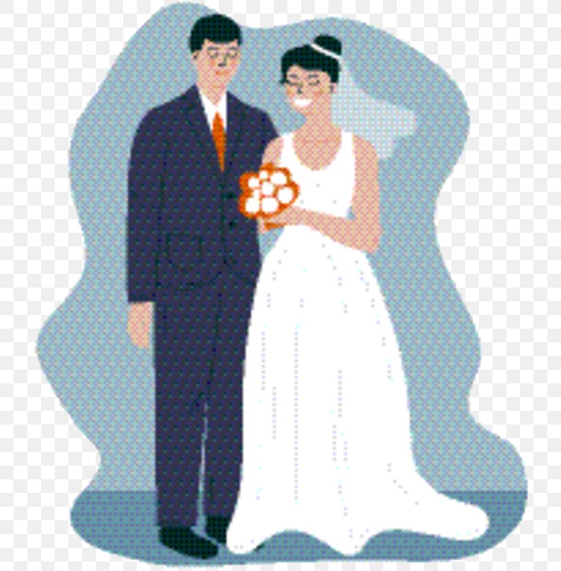 Bride And Groom Cartoon, PNG, 738x834px, Gown, Bridal Clothing, Bride, Cartoon, Dress Download Free