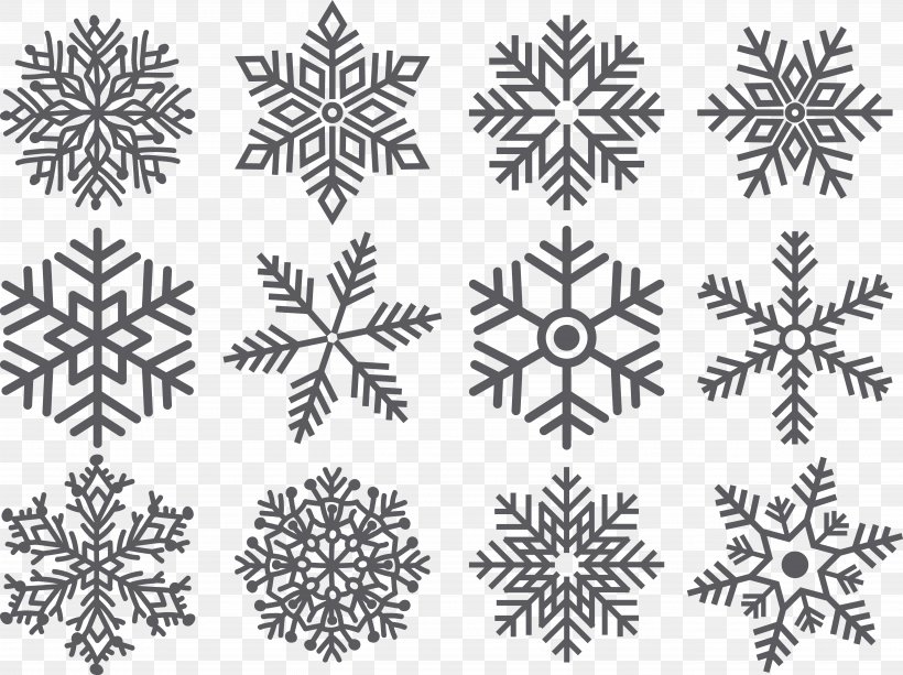Snowflake Shape Euclidean Vector, PNG, 5329x3985px, Snowflake, Black And White, Christmas, Crystal, Greeting Card Download Free
