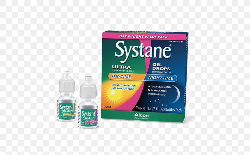Systane Gel Drops Eye Drops & Lubricants Systane Ultra Lubricating Eye Drops Systane Day & Night Eye Drops, PNG, 496x510px, Eye Drops Lubricants, Drop, Dry Eye Syndrome, Dryness, Epiphora Download Free