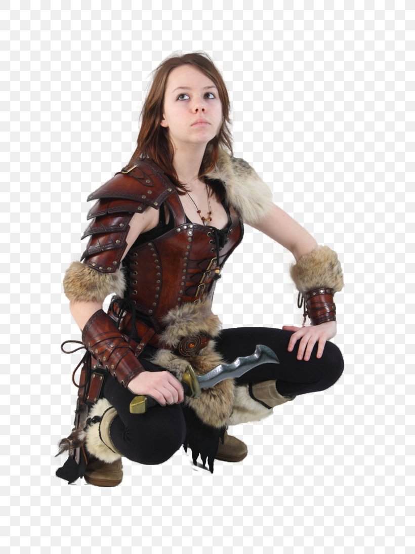 Armour Live Action Role-playing Game Leather Female Woman, PNG, 730x1095px, Armour, Barbarian, Cosplay, Costume, Fantasy Download Free