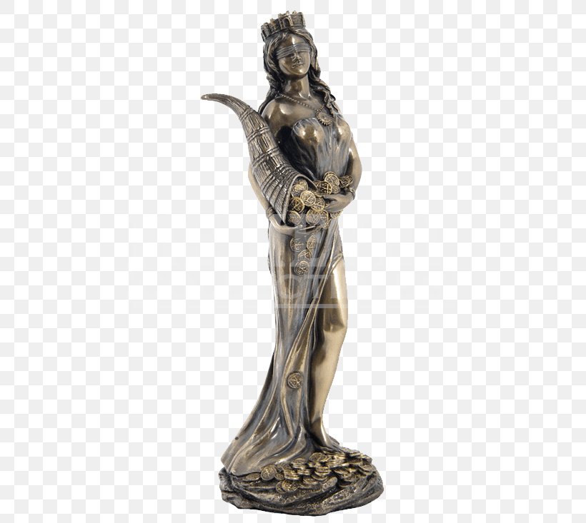 Fortuna Tyche Goddess Roman Mythology Luck, PNG, 733x733px, Fortuna, Athena, Bronze, Bronze Sculpture, Classical Sculpture Download Free