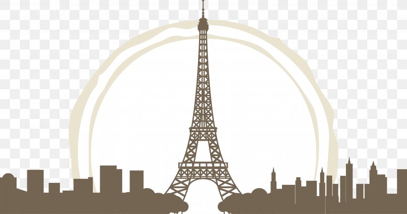 Paris Silhouette City, PNG, 3072x1621px, Paris, Arch, Architecture, Cartoon, City Download Free