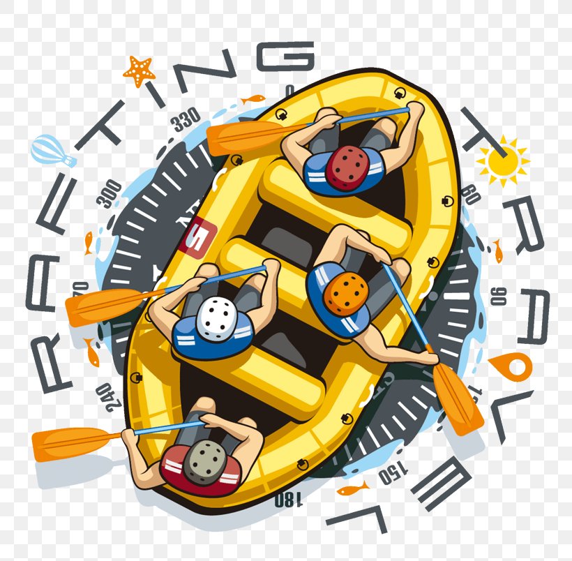 Rafting Vector Graphics Whitewater Royalty-free Illustration, PNG, 804x804px, Rafting, Cartoon, Games, Inflatable, Paddle Download Free