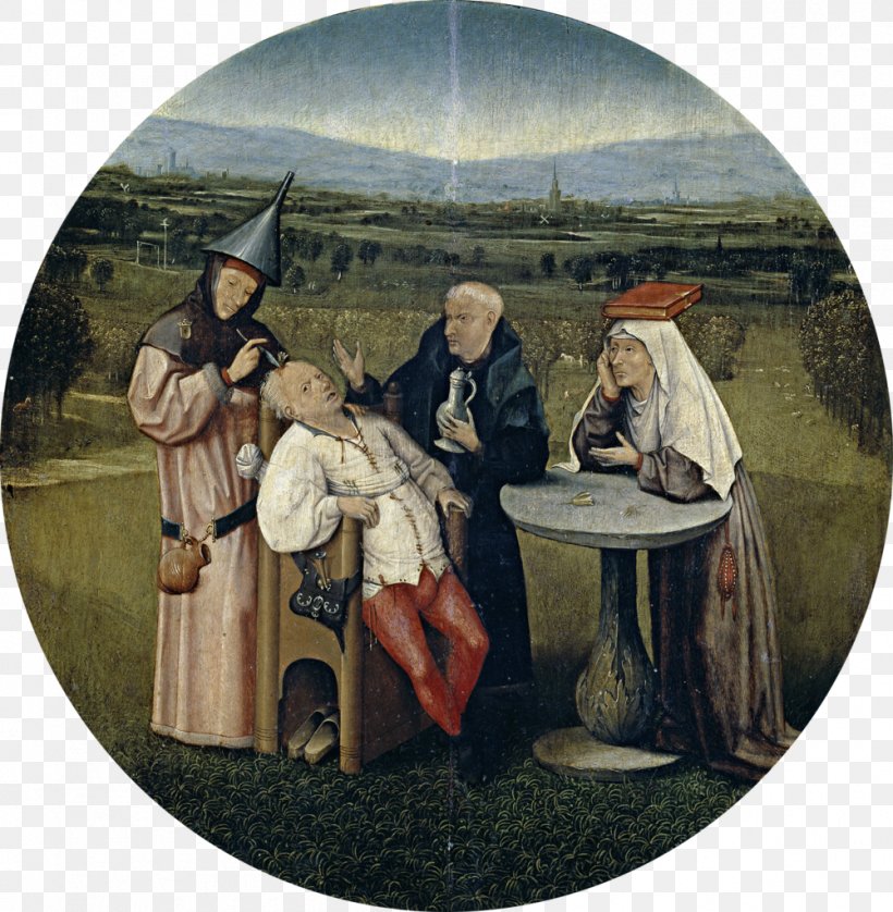 Cutting The Stone Museo Nacional Del Prado Stone Of Madness Painting Crucifixion With A Donor, PNG, 1001x1024px, Cutting The Stone, Art, Artist, Early Netherlandish Painting, Hieronymus Bosch Download Free