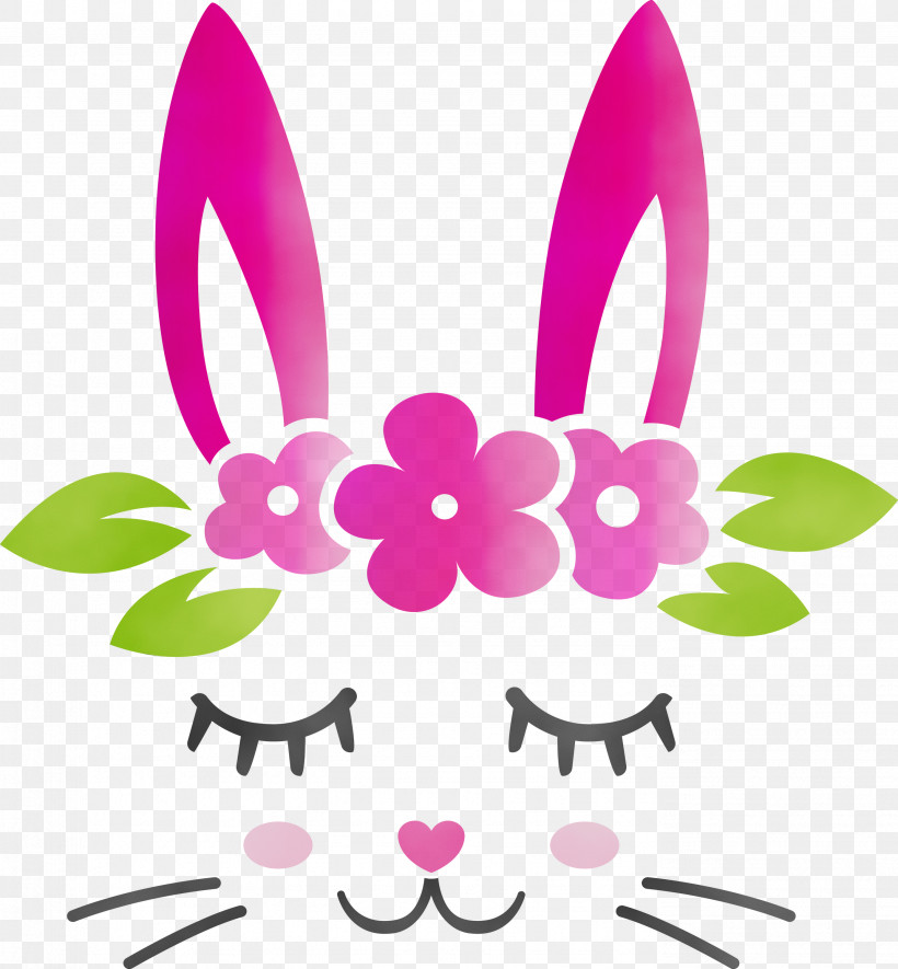 Easter Bunny, PNG, 2777x3000px, Easter Bunny, Cute Rabbit, Easter Day, Paint, Pink Download Free